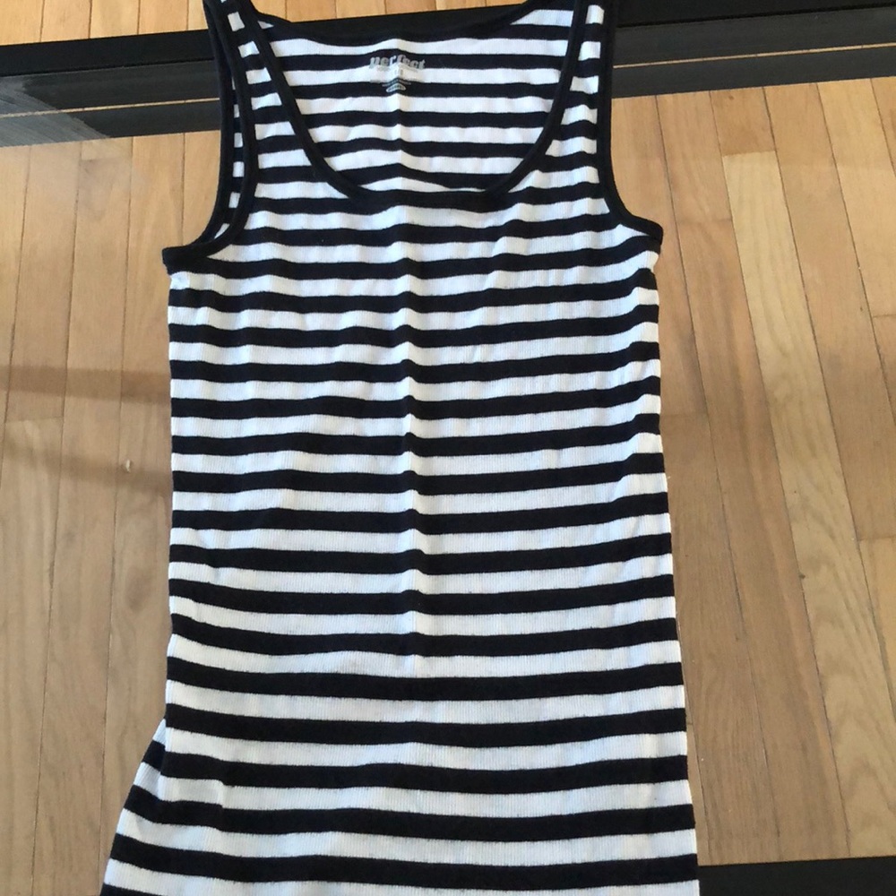 Black and White Striped Tank Top